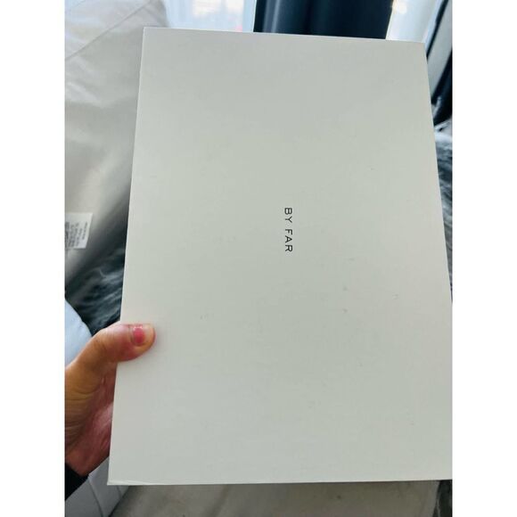 BY FAR Molly Maxi Croco Embossed ballet Leather Flat white 39 - Picture 9 of 12